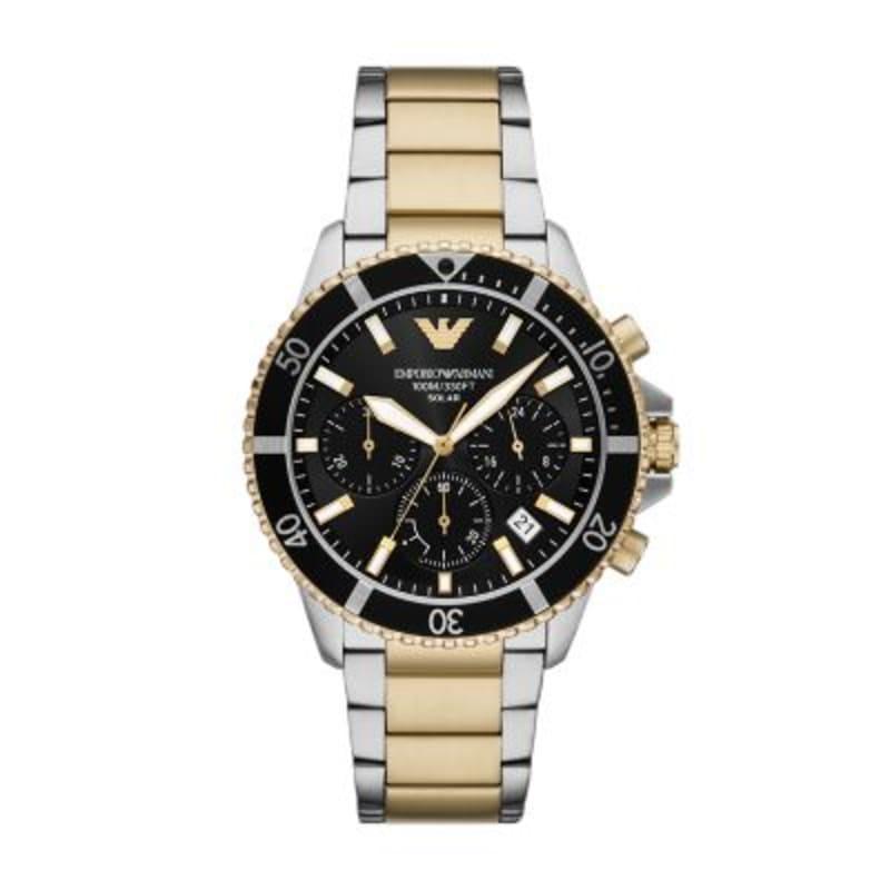 Emporio Armani Two-Tone Chronograph Diver Watch AR11680