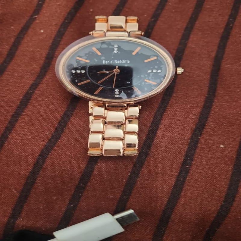 Daniel Radcliffe Rose Gold Black Dial Analog Watch for Women
