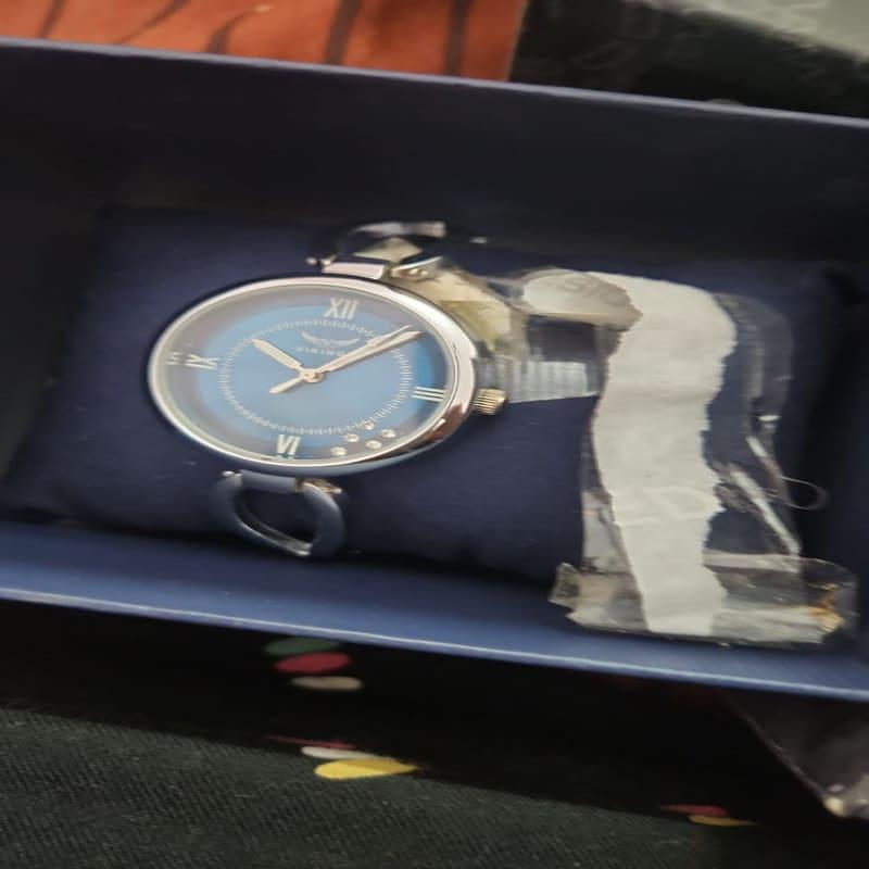 Viking Blue Dial Bangle Analog Watch for Women