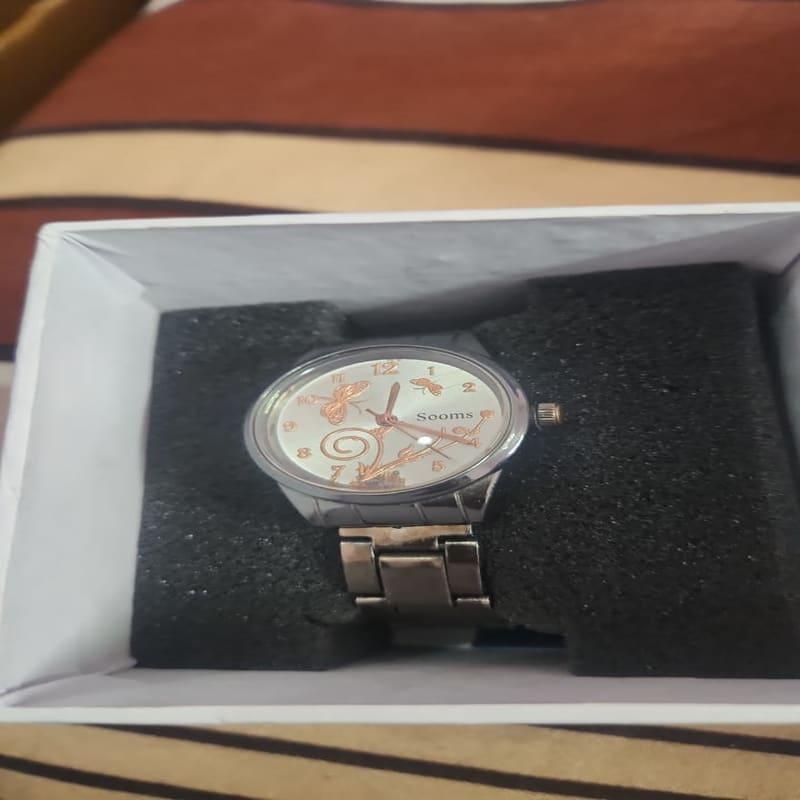 Sooms Butterfly Analog Steel Watch for Women
