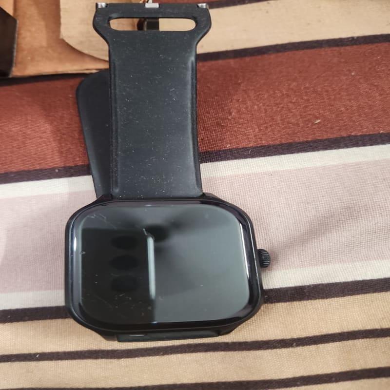 Black Square Smart Watch Extra Strap